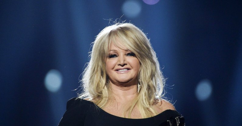 Welsh singer Bonnie Tyler performs the song "Believe in me" during the Grand Final of the 58th annual Eurovision Song Contest at the Malmo Arena, Malmo, Sweden, May 18, 2013. (EPA Photo)