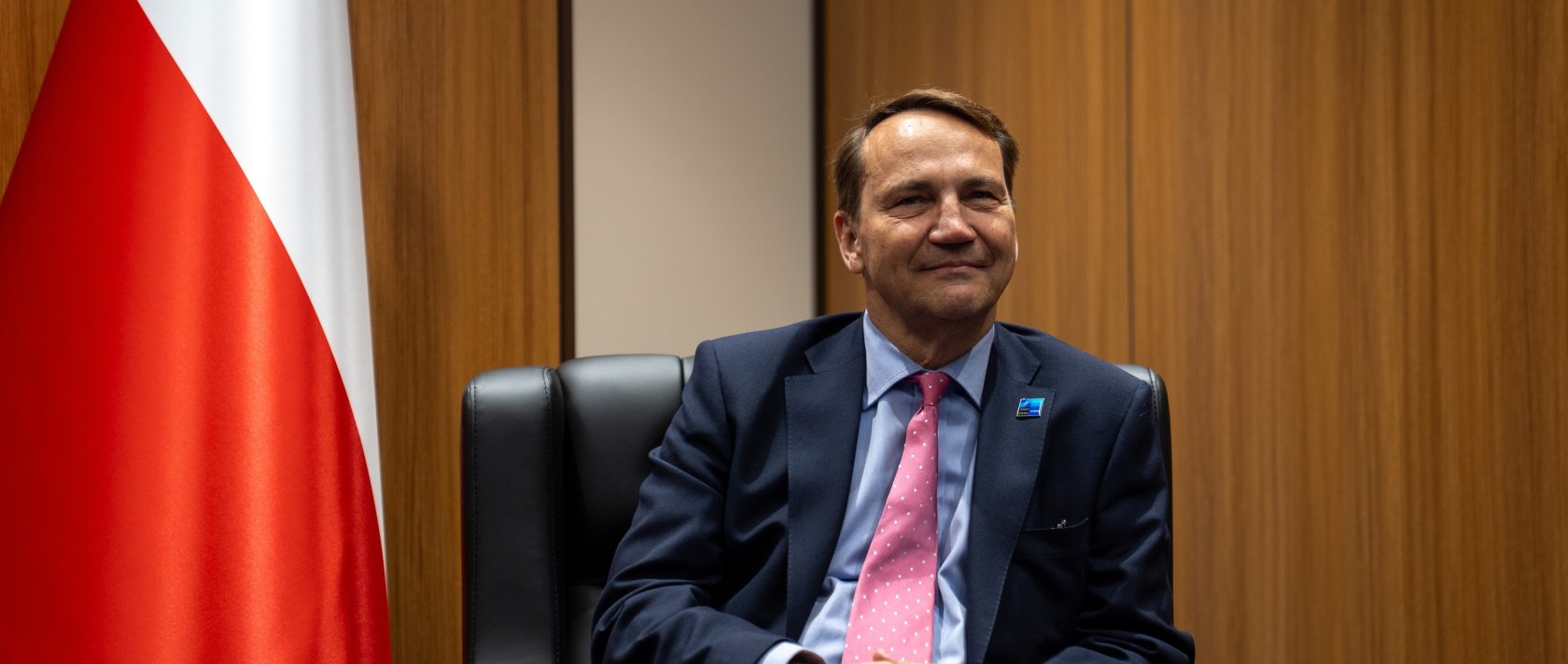 Polish Deputy Prime Minister and Foreign Minister Radoslaw Sikorski poses during an interview, Ankara, Türkiye, July 8, 2026. (AA Photo)