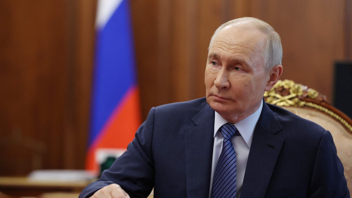 Russia's President Vladimir Putin attends a meeting with the Tula region governor, Moscow, Russia, July 6, 2026. (AFP Photo)