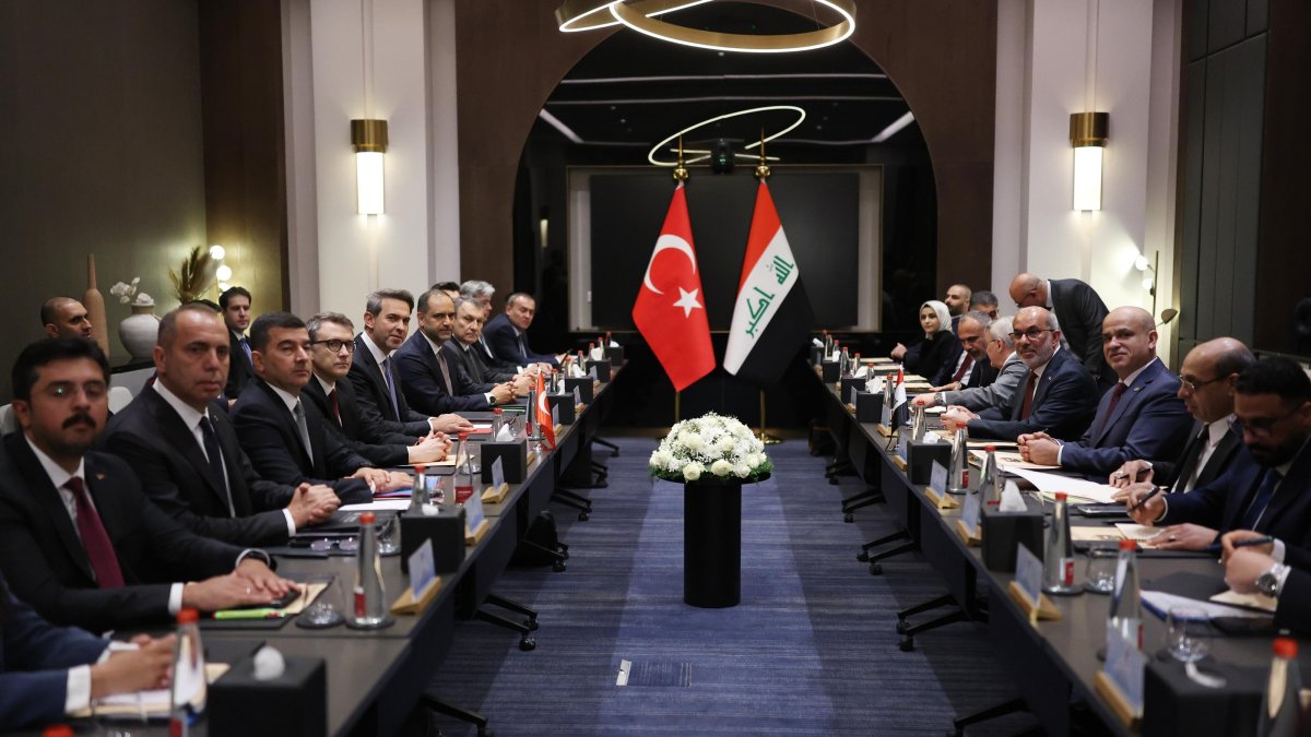 Delegations led by Energy and Natural Resources Minister Alparslan Bayraktar and Iraqi Oil Minister ​Basim ⁠Mohammed Khudair meet in Baghdad, Iraq, July 9, 2026. (AA Photo)