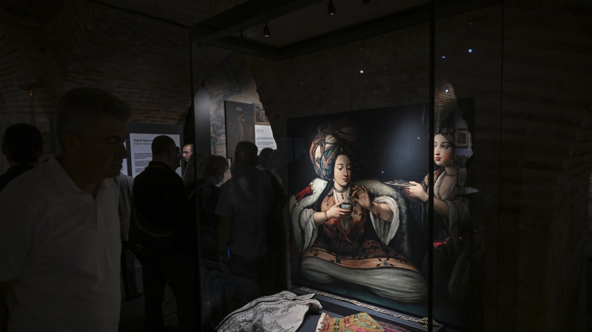 Visitors explore "The Seal of the Heart: The Manuscript Collection and Family Legacy of Reisülküttap Hacı Mustafa Efendi" exhibition, Istanbul, Türkiye, July 8, 2026. (AA Photo)