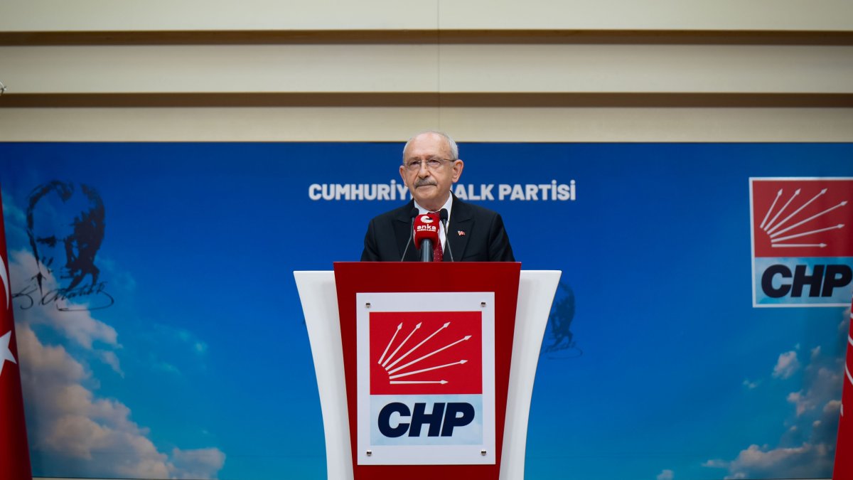 Republican People's Party (CHP) leader Kemal Kılıçdaroğlu speaks during a news conference at the party headquarters, Ankara, Türkiye, July 2, 2026. (AA Photo)