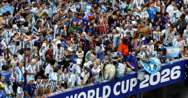 Argentina fans inside the stadium before the 2026 FIFA World Cup Round of 16 match between Argentina and Egypt at Atlanta Stadium, Atlanta, U.S., July 7, 2026. (Reuters Photo)