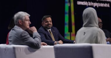 Turkcell CEO Ali Taha Koç (C) attends AI for Good Global Summit, Geneva, Switzerland, July 10, 2026. (AA Photo)
