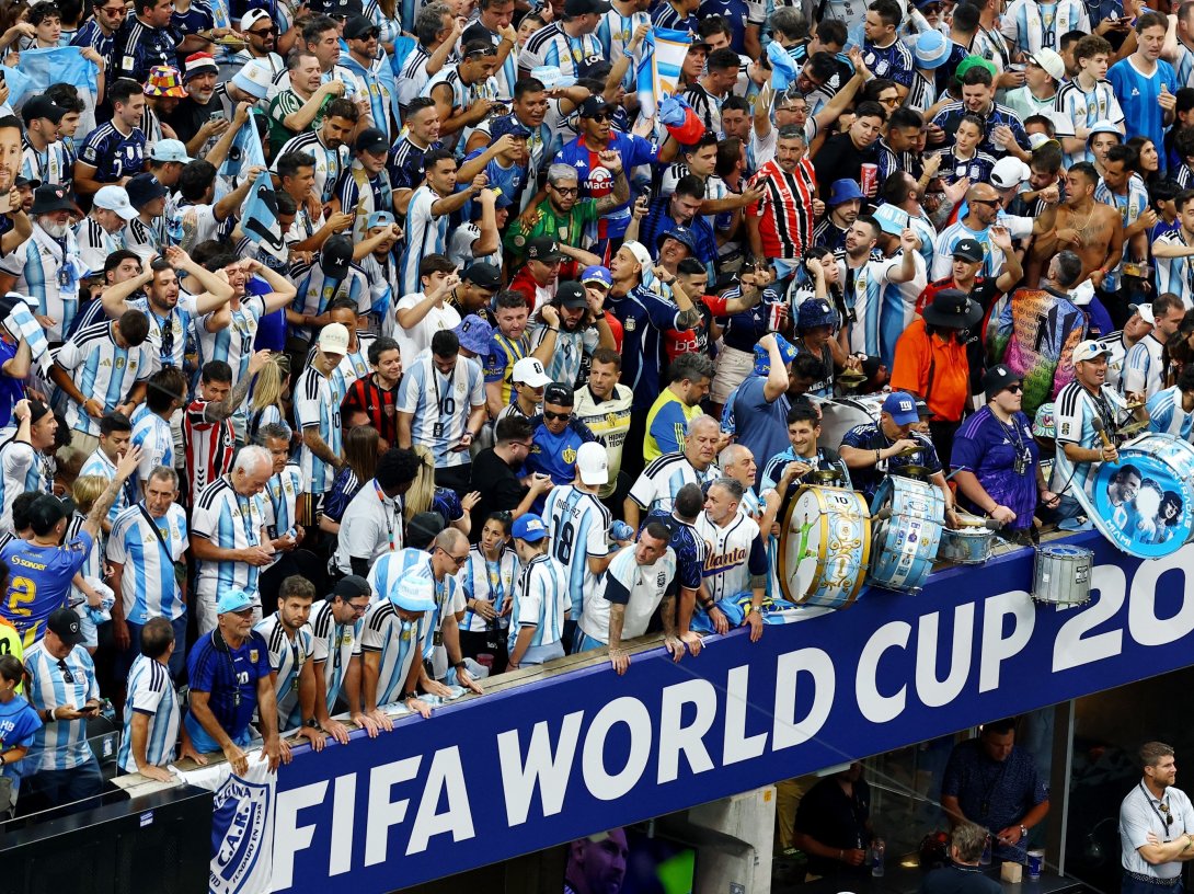 Argentina fans inside the stadium before the 2026 FIFA World Cup Round of 16 match between Argentina and Egypt at Atlanta Stadium, Atlanta, U.S., July 7, 2026. (Reuters Photo)