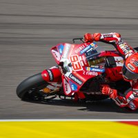 Team Ducati Lenovo Team's Marc Marquez steers his motorbike during the free practice session at the Sachsenring race track ahead of the German Motorcycle MotoGP Grand Prix, Hohenstein-Ernstthal, Germany, July 11, 2026. (AFP Photo)
