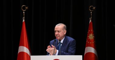 President Recep Tayyip Erdoğan addresses the Military Staff Officer Graduation Ceremony, Istanbul, Türkiye, July 10, 2026. (AA Photo)