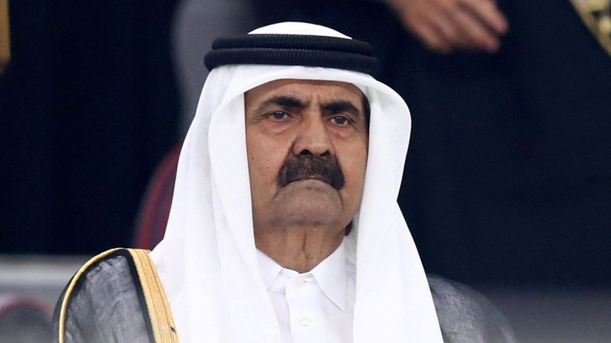 Sheikh Hamad bin Khalifa al-Thani during the opening ceremony of the Gulf Cup, Doha, Qatar, Nov. 26, 2019. (Reuters Photo)