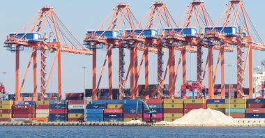 A general view of the port of Mersin, Türkiye, Oct. 8, 2024. (Reuters Photo)