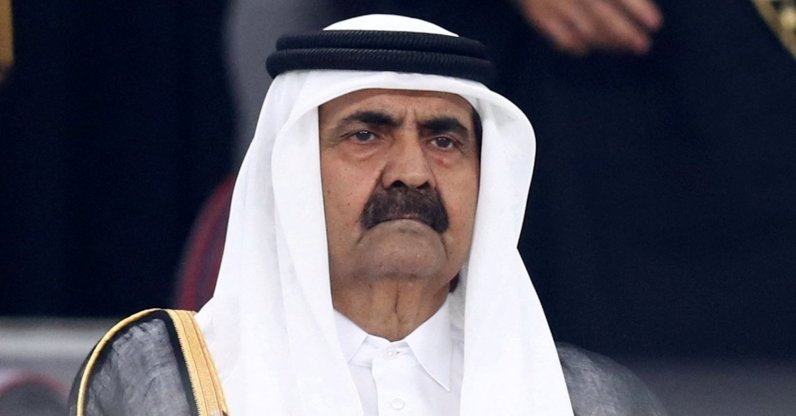 Sheikh Hamad bin Khalifa al-Thani during the opening ceremony of the Gulf Cup, Doha, Qatar, Nov. 26, 2019. (Reuters Photo)