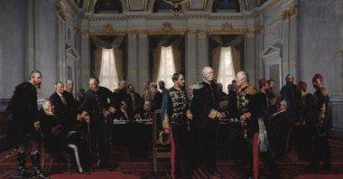 The painting of the 1878 Congress of Berlin, where European powers negotiated territorial claims, by Anton von Werner, 1881. (Wikipedia Photo)