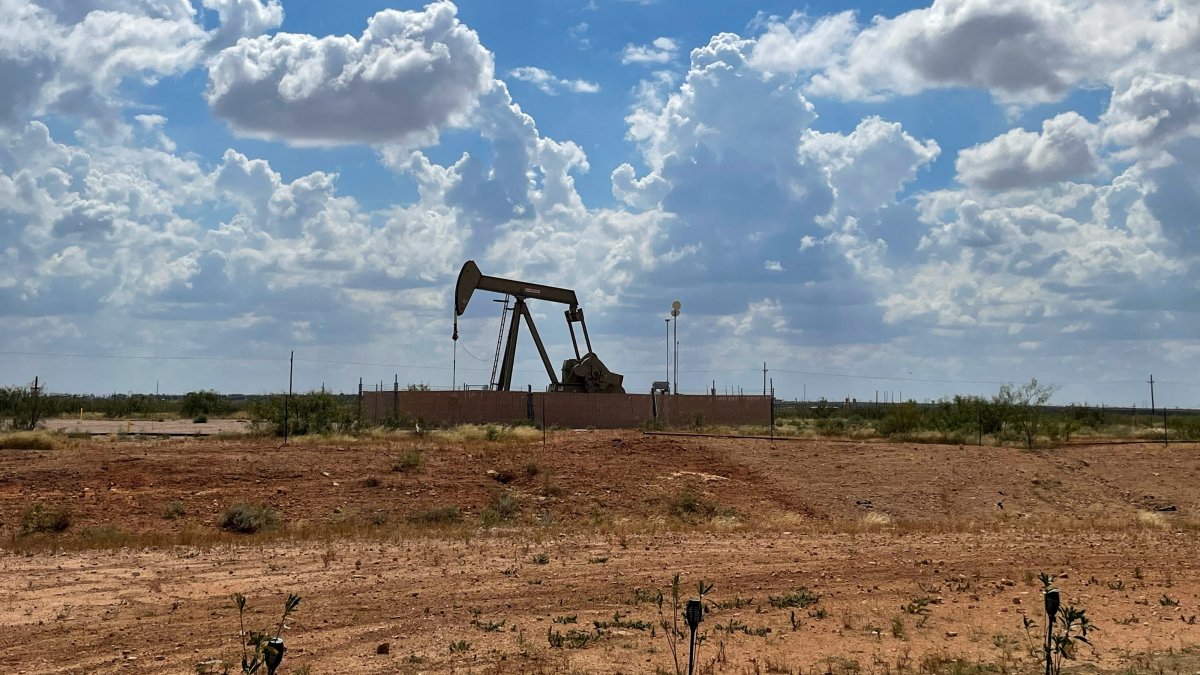A pumpjack, used to help lift oil from a well, in the Permian basin near Midland, Texas, U.S., Oct. 8, 2025. (Reuters Photo)