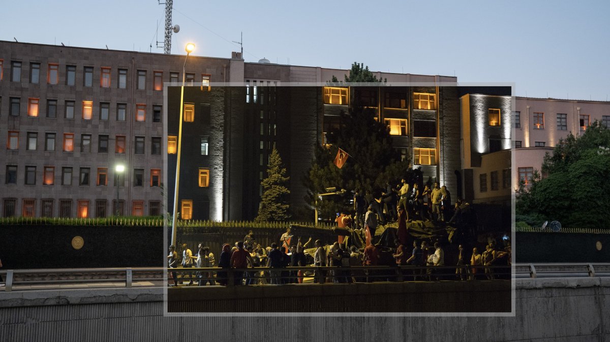 Anadolu Agency marks the 10th anniversary of the July 15 coup attempt by pairing historic 2016 images from the General Staff Headquarters with photographs taken from the same locations a decade later, contrasting the events of that night with everyday life today, Ankara, Türkiye, June 24, 2026. (AA Photo)

Translated with DeepL.com (free version)(AA Photo)