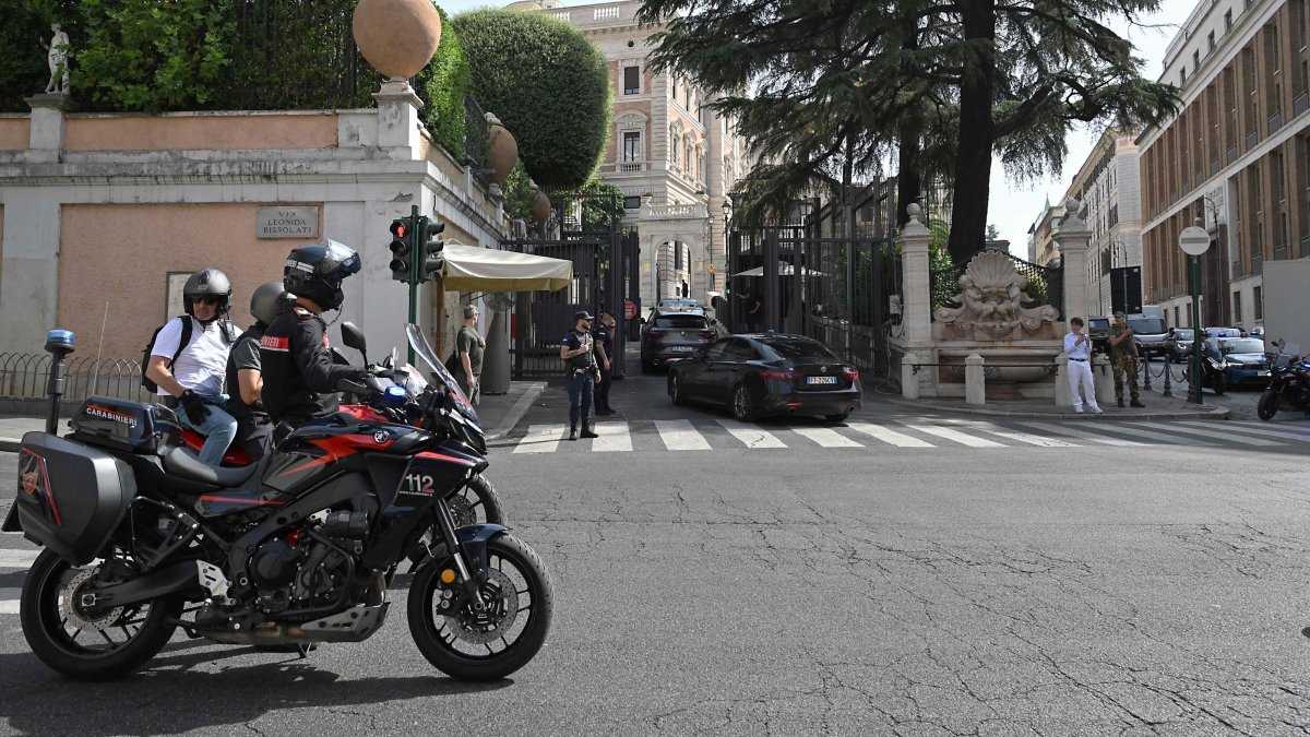 Delegations arrive on the first day of talks between Lebanon and Israel at the U.S. Embassy in Rome, Italy, July 14, 2026. (AFP Photo)