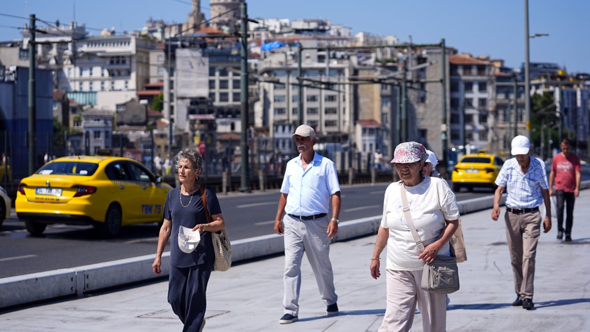 People walk in the famous Eminönü neighborhood, Istanbul, Türkiye, June 29, 2026. (AA Photo)