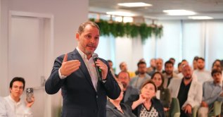 Dr. Berat Albayrak speaks during the "Remembering July 15 on Its 10th Anniversary" forum, Istanbul, Türkiye, July 13, 2026. (Courtesy of Enstitü Sosyal)