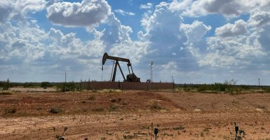 A pumpjack, used to help lift oil from a well, in the Permian basin near Midland, Texas, U.S., Oct. 8, 2025. (Reuters Photo)