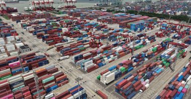 Containers are seen at the port, Shanghai, China, July 14, 2026. (AFP Photo)