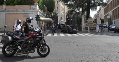 Delegations arrive on the first day of talks between Lebanon and Israel at the U.S. Embassy in Rome, Italy, July 14, 2026. (AFP Photo)