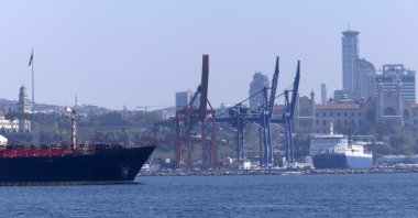 A general view of the Port of Haydarpaşa, Istanbul, Türkiye, April 9, 2024. (EPA Photo)