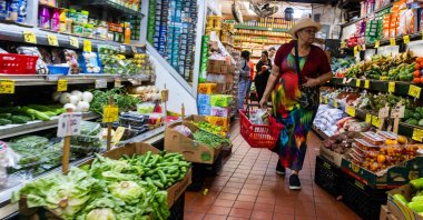 People shop for groceries at a store in Brooklyn in New York City, U.S., July 13, 2026. (AFP Photo)