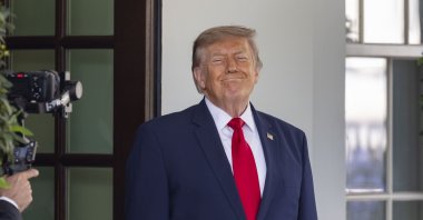 U.S. President Donald Trump prepares to greet Iraqi Prime Minister Ali al-Zaidi outside the West Wing of the White House, Washington, D.C., U.S., July 14, 2026. (EPA Photo)