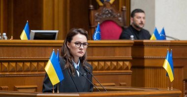 Ukrainian Prime Minister Yulia Svyrydenko attends a session of the Ukrainian parliament in Kyiv, Ukraine, July 17, 2025. (AFP Photo)