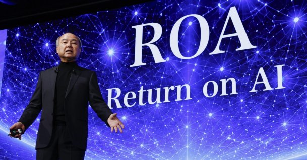 Masayoshi Son, chairperson and CEO of SoftBank Group, speaks during a business event, Tokyo, Japan, July 14, 2026. (AP Photo)