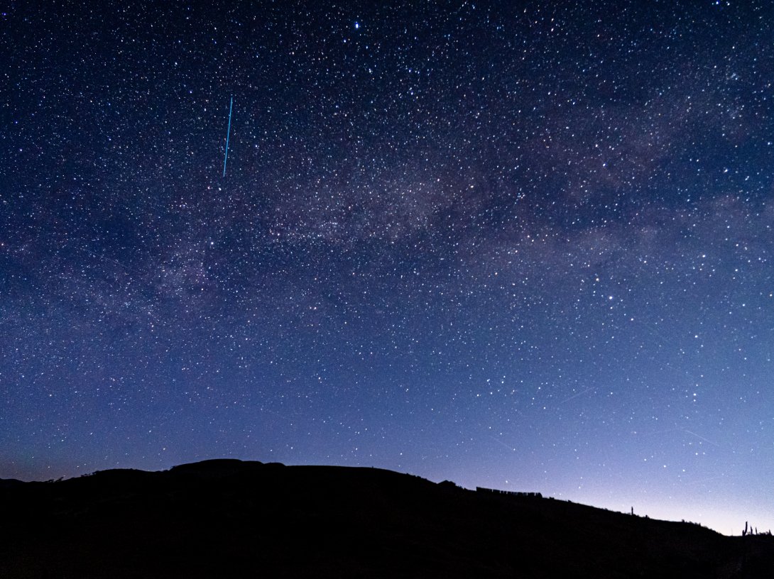 A panoramic view of the milky way galaxy from the DMZ border at Charrate Hill, Panchthar District, Nepal, Feb. 17, 2026. (Getty Images Photo)