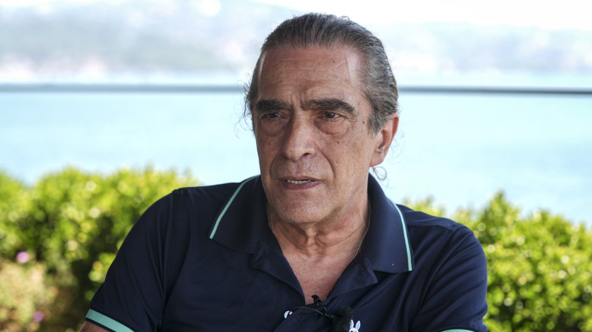 Renowned composer Fahir Atakoğlu speaks during an interview, Istanbul, Türkiye, July 1, 2026. (AA Photo)