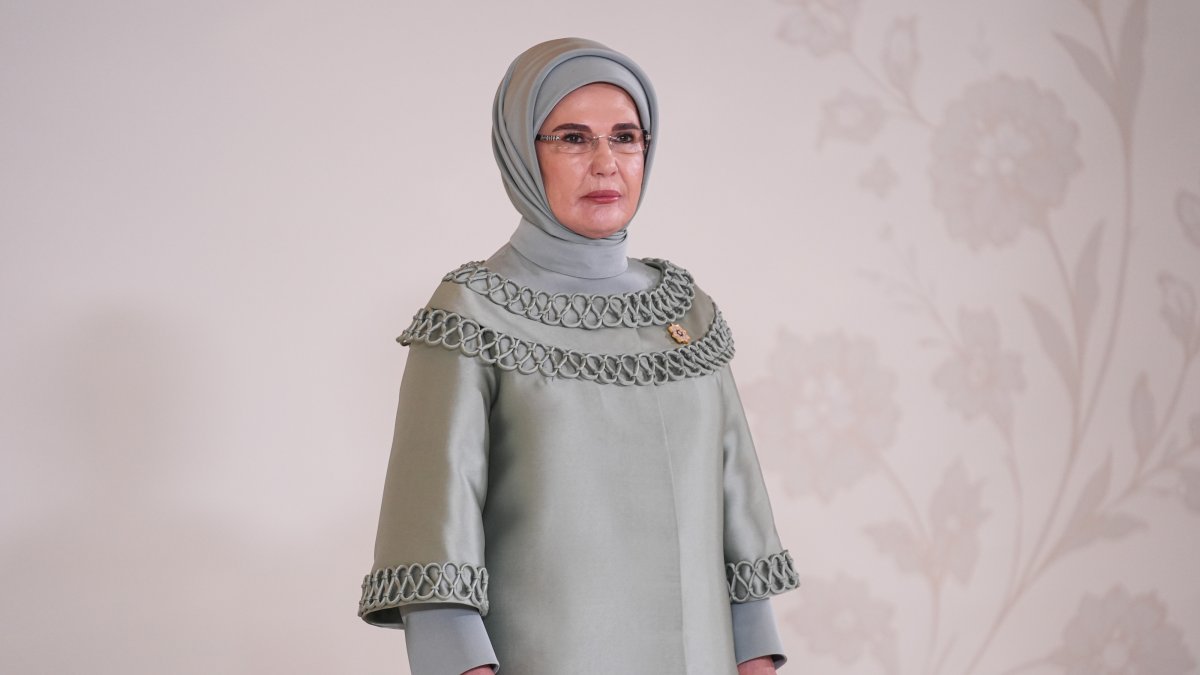 First lady Emine Erdoğan hosts spouses of leaders during the NATO summit, Ankara, Türkiye, July 8, 2026. (AA Photo)