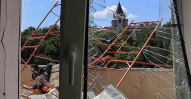 The body of a resident is seen at a site hit by a Russian missile strike in Odesa, Ukraine, July 15, 2026. (Reuters Photo)