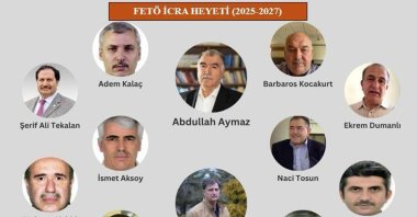 A collage showing FETÖ's current "executive council." (DHA Photo) 