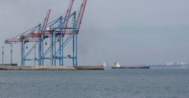 A cargo vessel leaves a port in the Black Sea, amid Russia's attack on Ukraine, Odesa, Ukraine, March 26, 2025. (Reuters Photo)