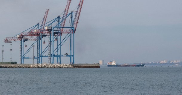 A cargo vessel leaves a port in the Black Sea, amid Russia's attack on Ukraine, Odesa, Ukraine, March 26, 2025. (Reuters Photo)
