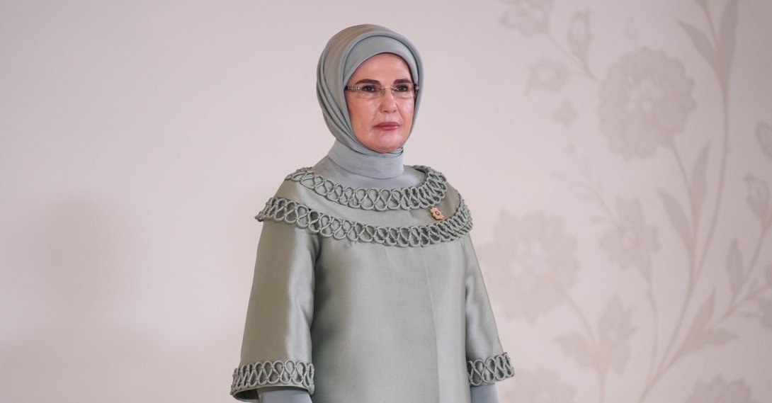 First lady Emine Erdoğan hosts spouses of leaders during the NATO summit, Ankara, Türkiye, July 8, 2026. (AA Photo)