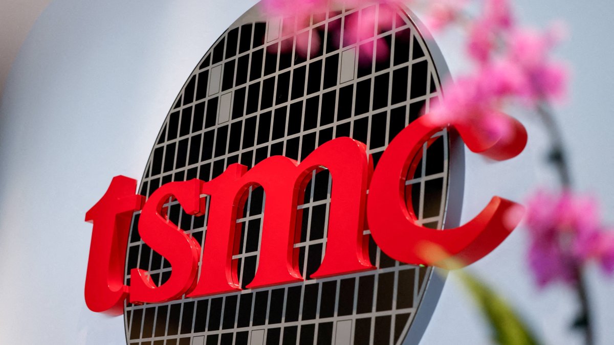 The logo of Taiwan Semiconductor Manufacturing Company (TSMC) is displayed at the TSMC Museum of Innovation, Hsinchu, Taiwan, April 9, 2026. (Reuters Photo)