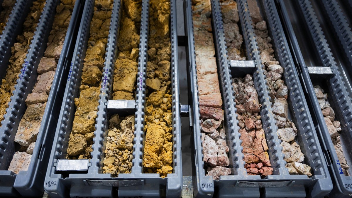 Samples are displayed at the rare earth research and processing center of the Australian mining company Viridis Mining and Minerals, Pocos de Caldas, Brazil, June 20, 2026. (Reuters Photo)