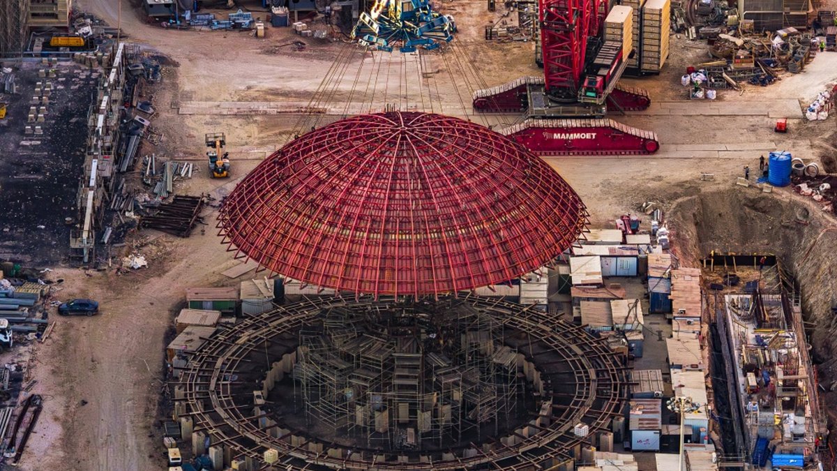 An aerial view of a reactor at Akkuyu nuclear power plant in Mersin, southern Türkiye, June 29, 2026. (DHA Photo)