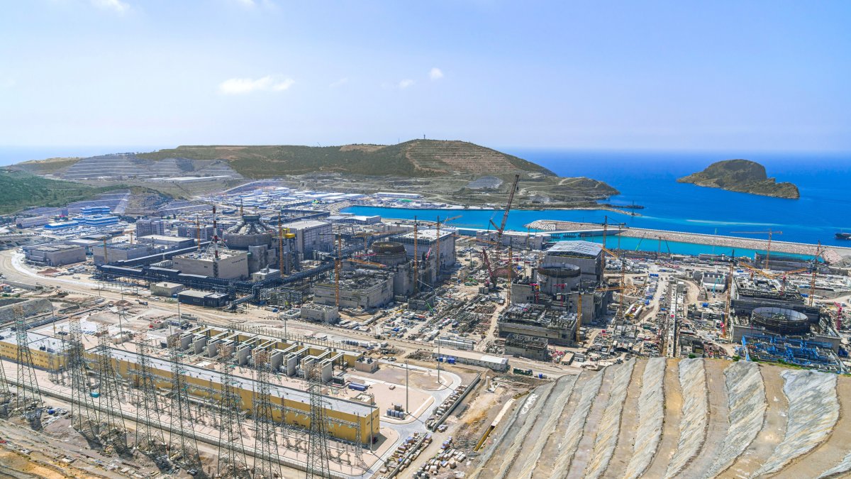 An aerial view of Akkuyu Nuclear Power Plant, Mersin, southern Türkiye, June 16, 2026. (DHA Photo)