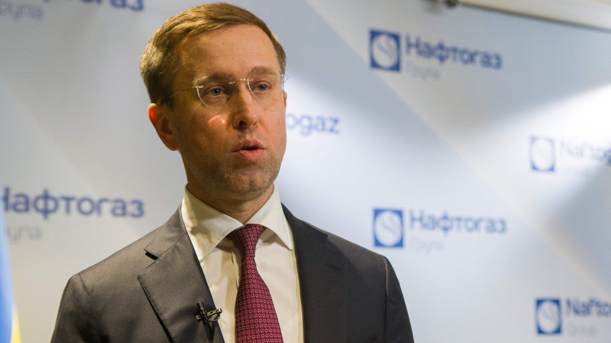 Then CEO of Ukraine's national oil and gas Naftogaz company Serhii Koretskyi speaks during an interview in Kyiv, Ukraine, Dec. 3, 2025. (AFP Photo)