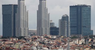Business and residential buildings are seen in the Şişli district, Istanbul, Türkiye, July 26, 2024. (Reuters Photo)