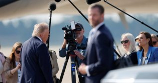 U.S. President Donald Trump speaks with reporters as he arrives to board the new Air Force One after departing Joint Base Andrews, Maryland, U.S., July 1, 2026. (Reuters Photo)
