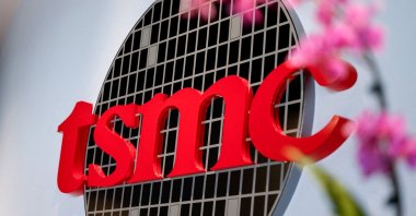The logo of Taiwan Semiconductor Manufacturing Company (TSMC) is displayed at the TSMC Museum of Innovation, Hsinchu, Taiwan, April 9, 2026. (Reuters Photo)