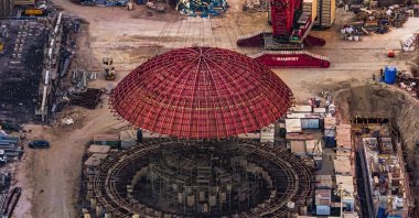 An aerial view of a reactor at Akkuyu nuclear power plant in Mersin, southern Türkiye, June 29, 2026. (DHA Photo)