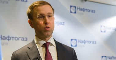 Then CEO of Ukraine's national oil and gas Naftogaz company Serhii Koretskyi speaks during an interview in Kyiv, Ukraine, Dec. 3, 2025. (AFP Photo)