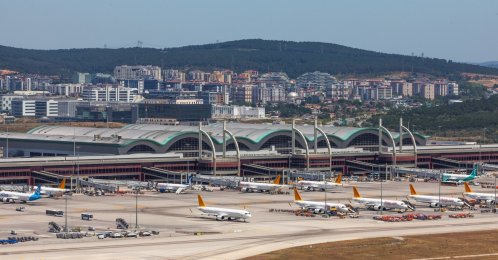 An aerial view of Sabiha Gökçen Airport, Istanbul, Türkiye, June 29, 2026. (DHA Photo)