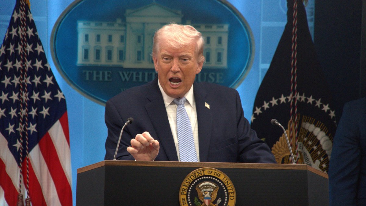 U.S. President Donald Trump speaks during a press conference at the White House, Washington, D.C., U.S., April 6, 2026. (Reuters Photo)