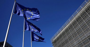 European Union flags flutter outside the European Commission headquarters, Brussels, Belgium, April 29, 2026. (Reuters Photo)