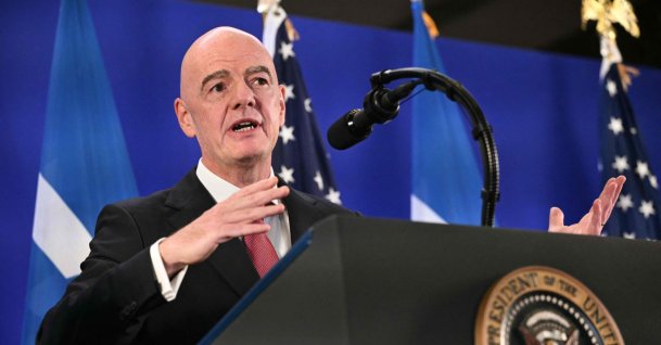FIFA President Gianni Infantino speaks during a FIFA reception at Trump Tower, New York City, U.S., July 17, 2026. (AFP Photo)